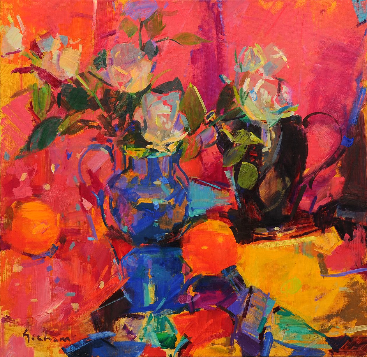Blå og Rose av Peter Graham (Contemporary)