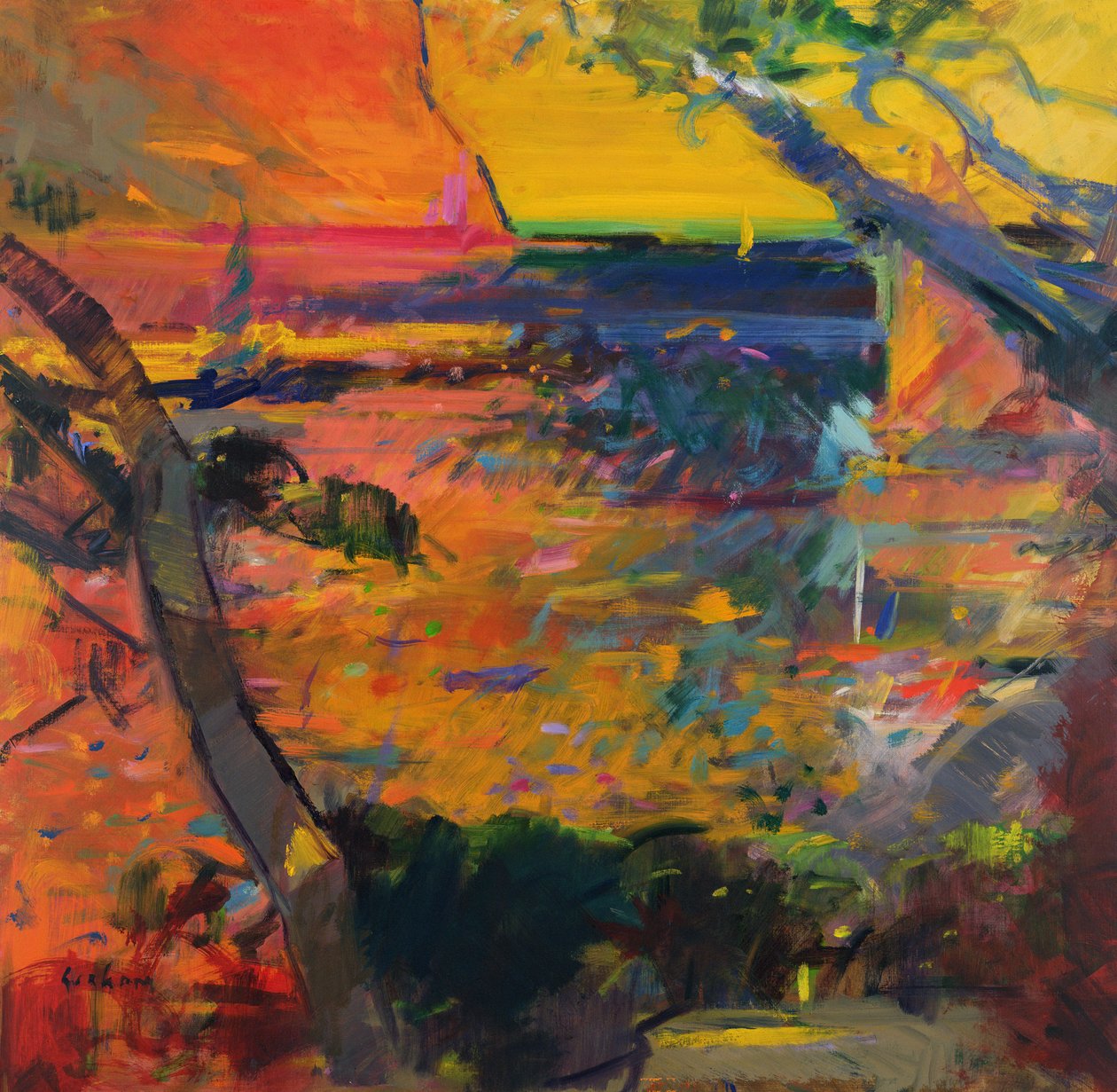 Cap Canaille solnedgang av Peter Graham (Contemporary)