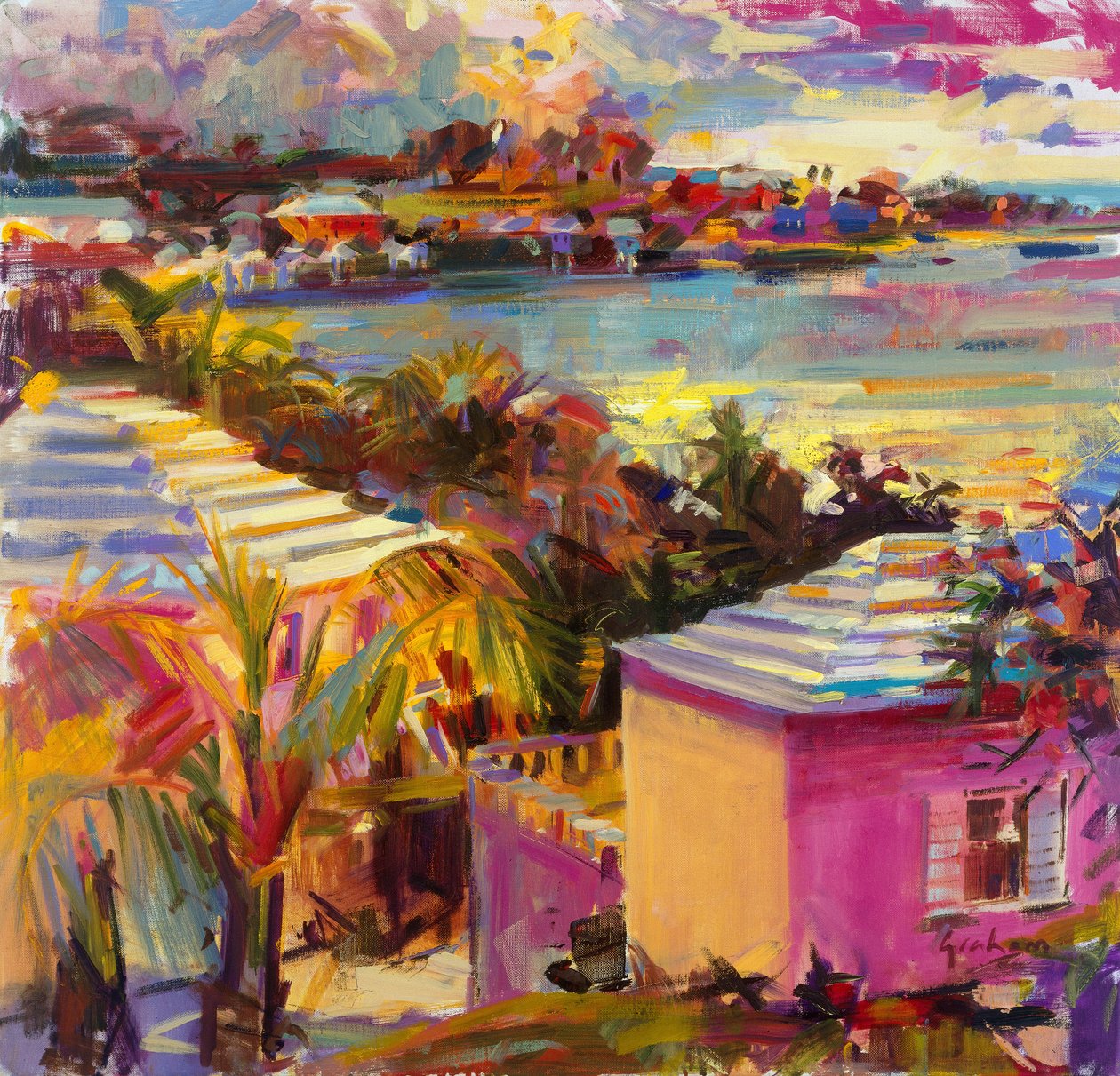 Dusk Reflections, Bermuda, 2011 av Peter Graham (Contemporary)