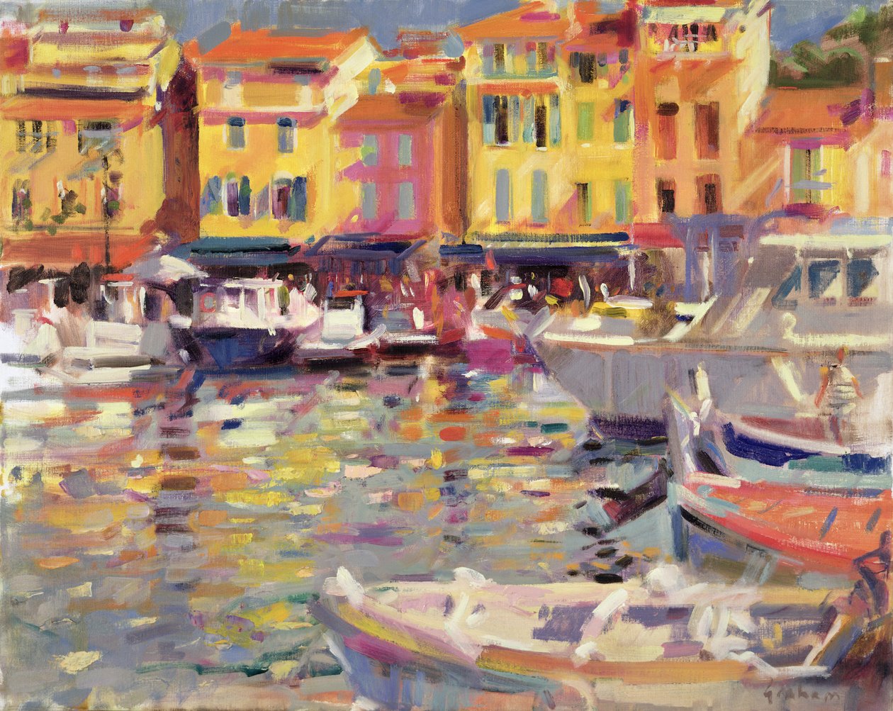Havn ved Cassis av Peter Graham (Contemporary)