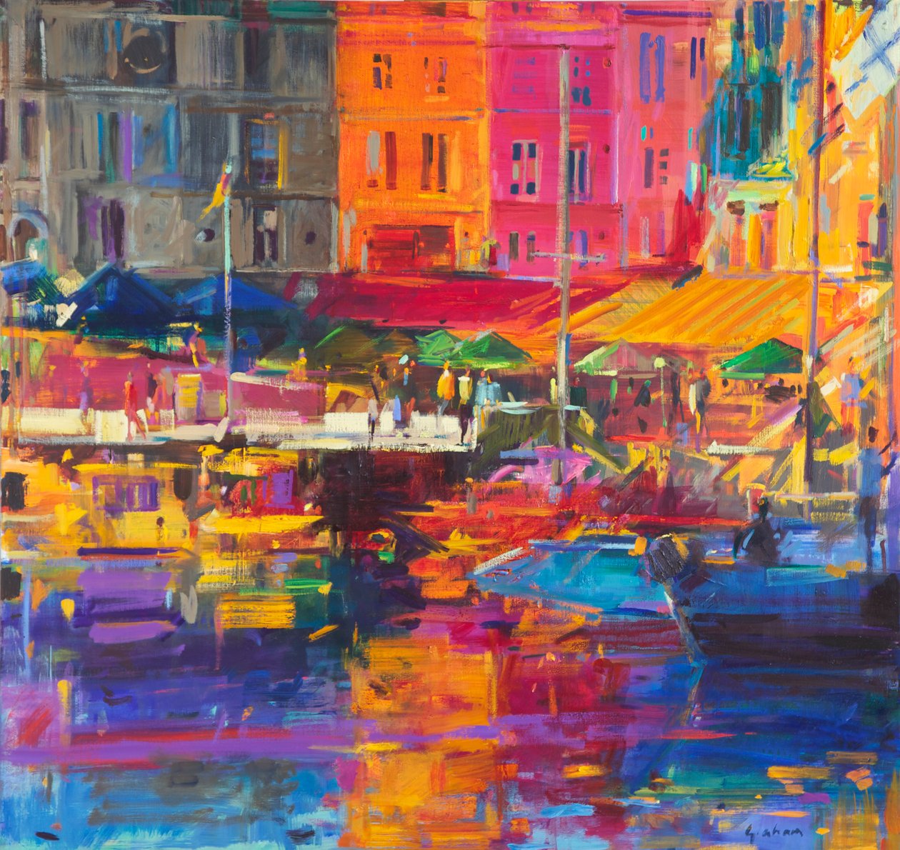 Honfleur havn, 2011 av Peter Graham (Contemporary)