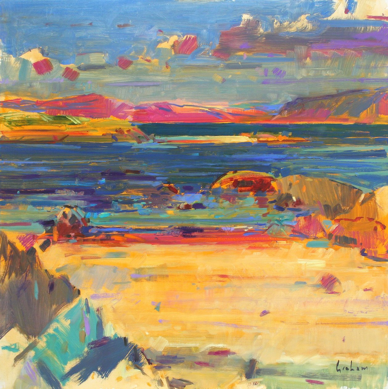 Iona til Mull, 2012 av Peter Graham (Contemporary)