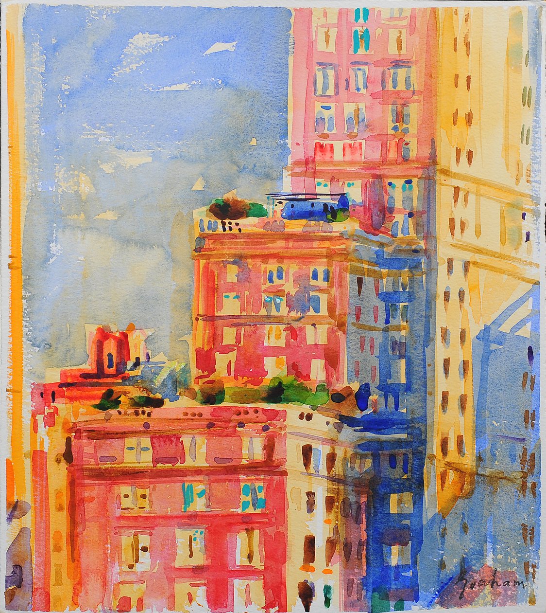Vinduer i Upper East Side av Peter Graham (Contemporary)