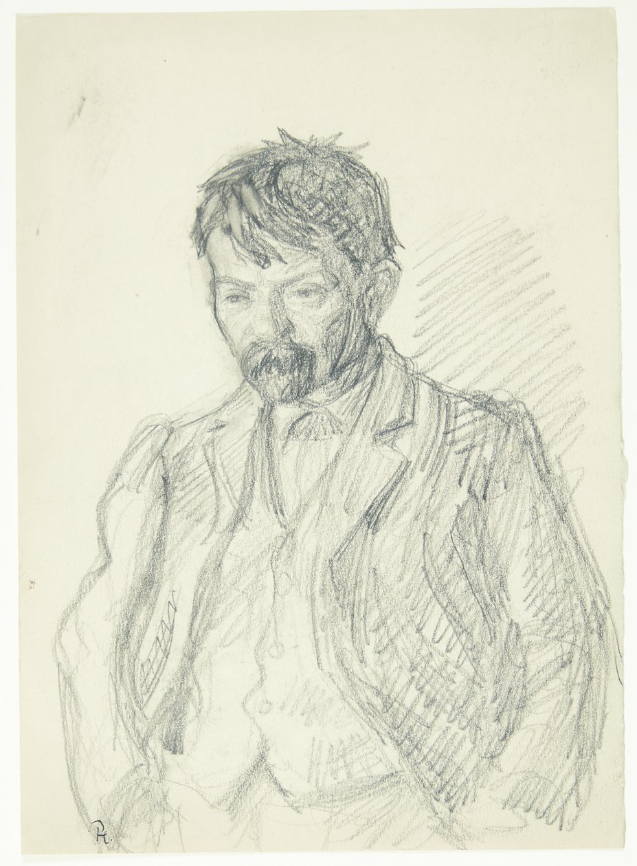 Portrett av maleren Jens Birkholm. Halvfigur av Peter Hansen