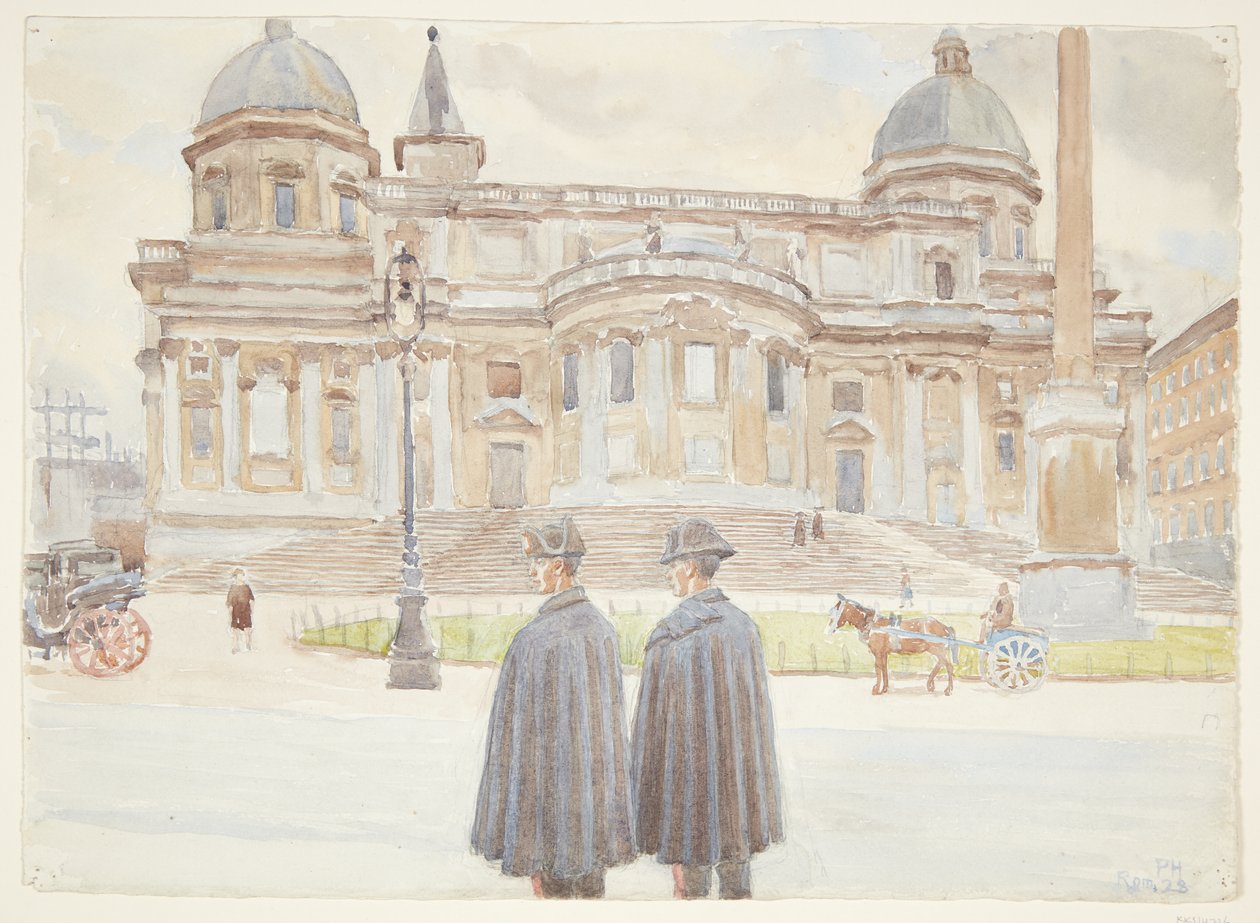 To Carabinieri utenfor Santa Maria Maggiore av Peter Hansen
