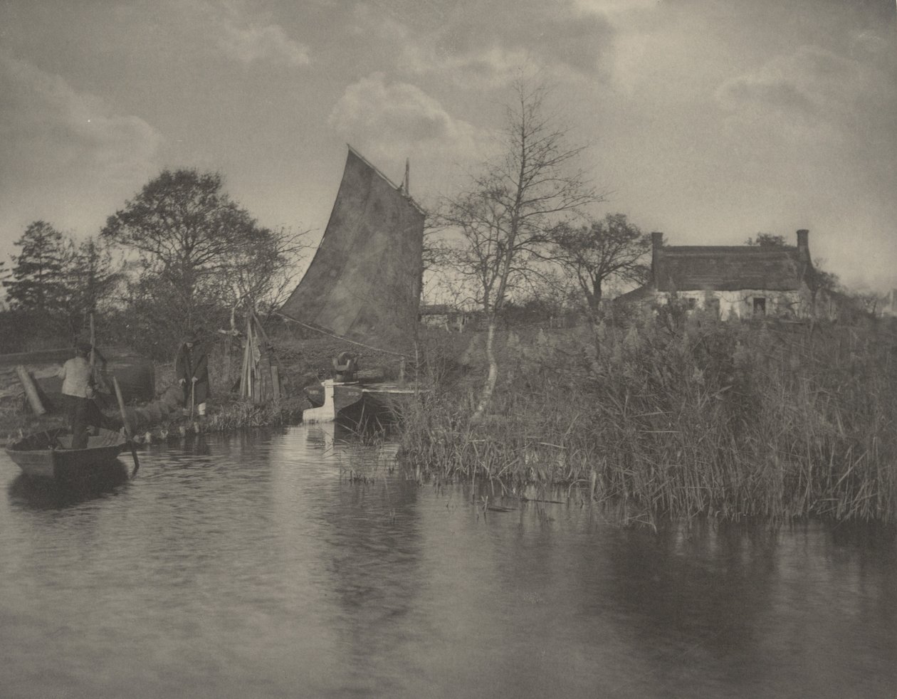 A Broadman's Cottage, 1886. Skapere: Dr Peter Henry Emerson, Thomas Frederick Goodall. av Peter Henry Emerson, Thomas Frederick Goodall