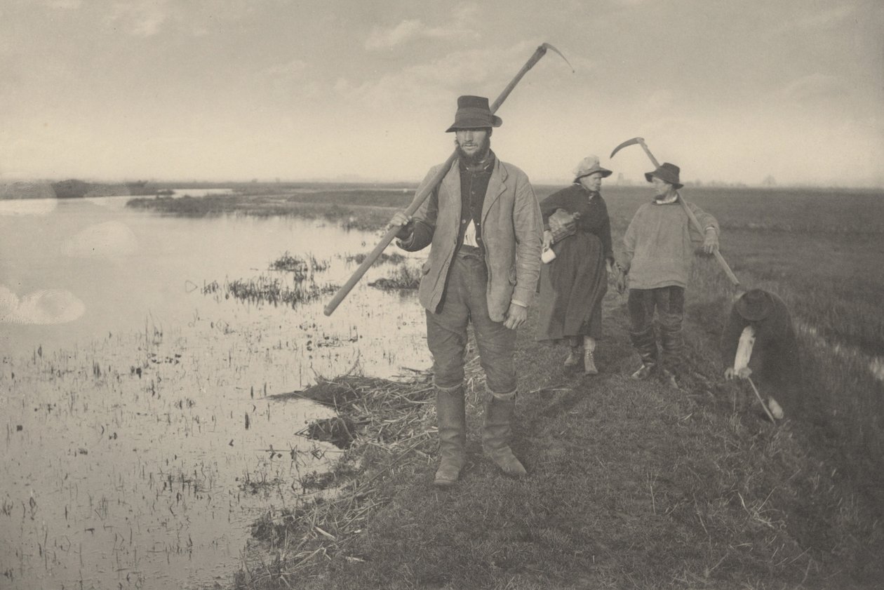 Coming Home from the Marshes, 1886. Skapere: Dr Peter Henry Emerson, Thomas Frederick Goodall. av Peter Henry Emerson, Thomas Frederick Goodall