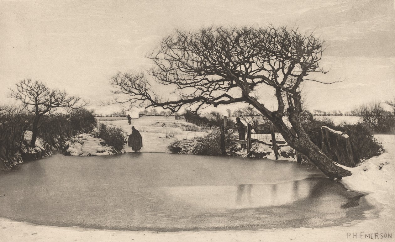 En vintermorgen, 1887. av Peter Henry Emerson