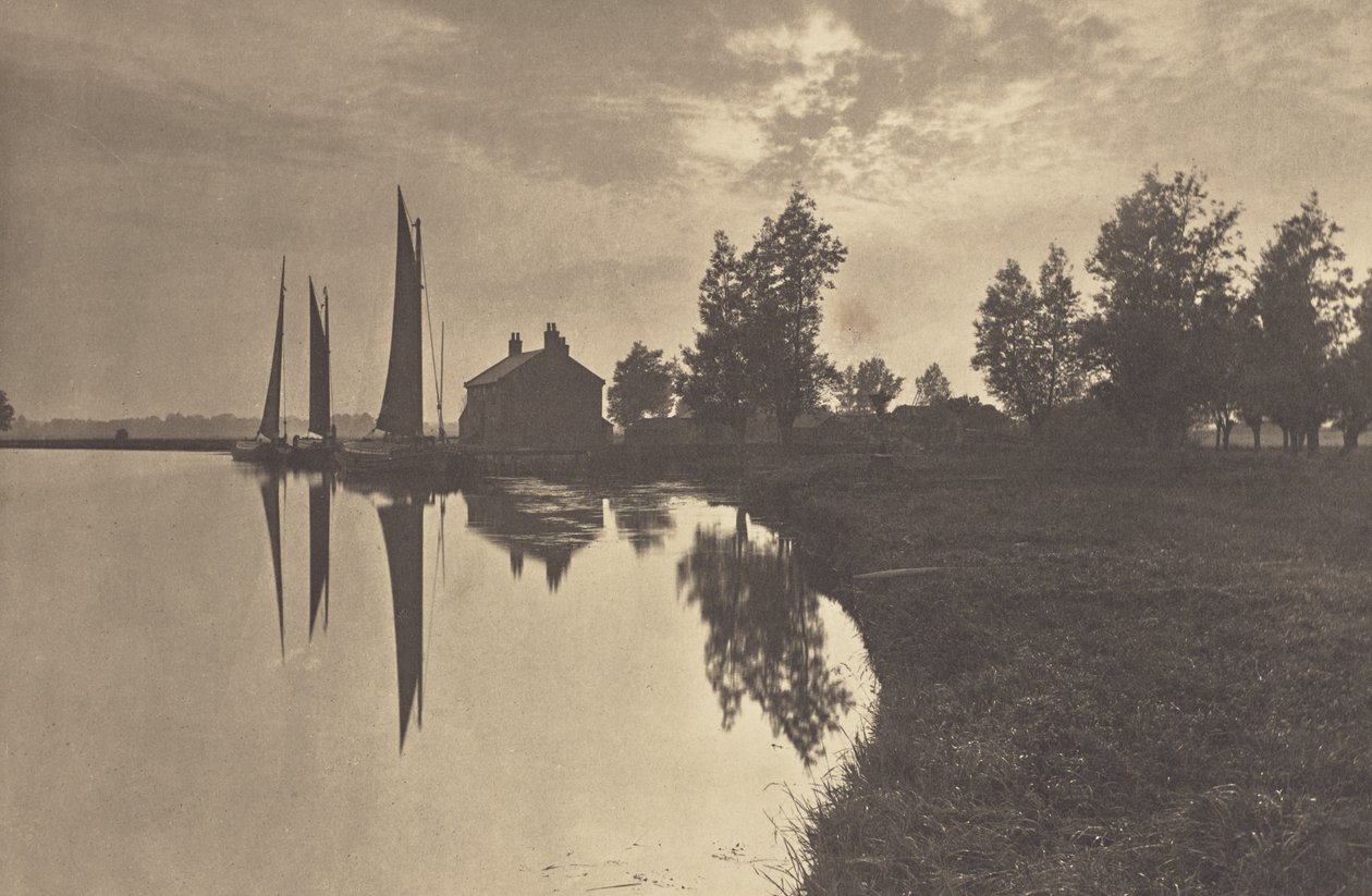 Cantley: wherries som venter på tidevannets vending av Peter Henry Emerson