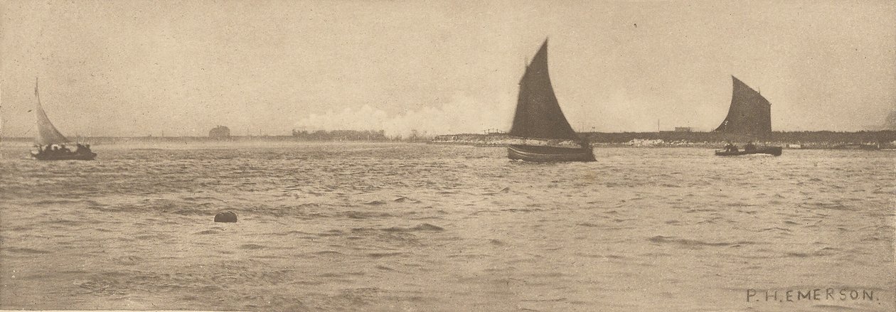 På Breydon Water - Sjøtåke på vei av Peter Henry Emerson