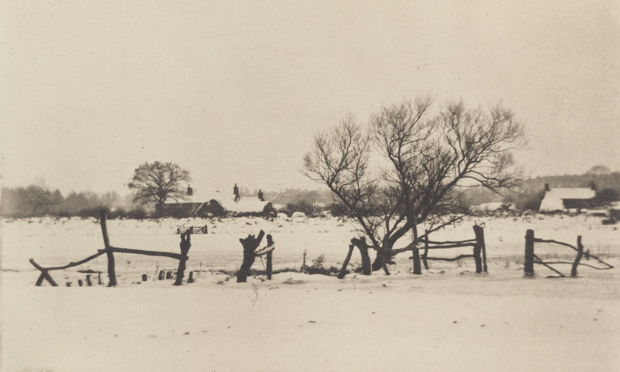 The Snowy Marshlands, 1890-1891, trykt 1893. av Peter Henry Emerson