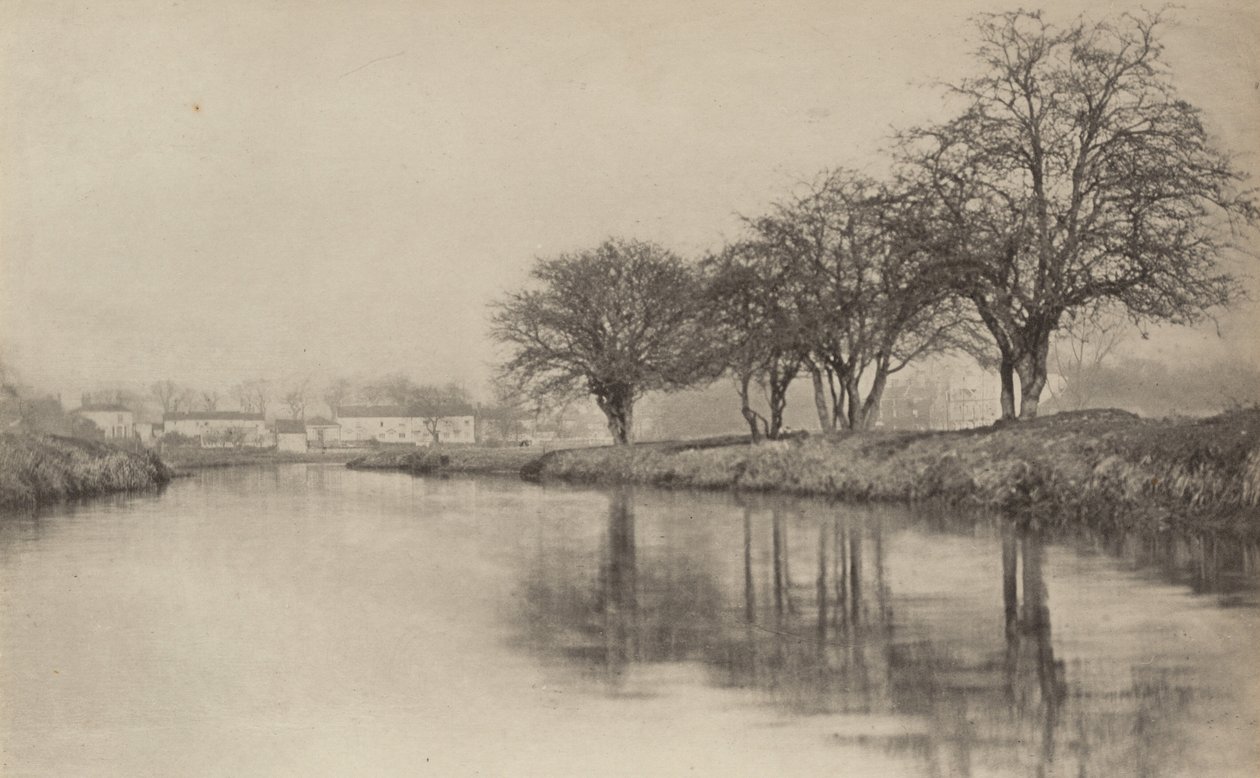 Landsbyen ved elven, 1890-1891, trykt 1893. av Peter Henry Emerson