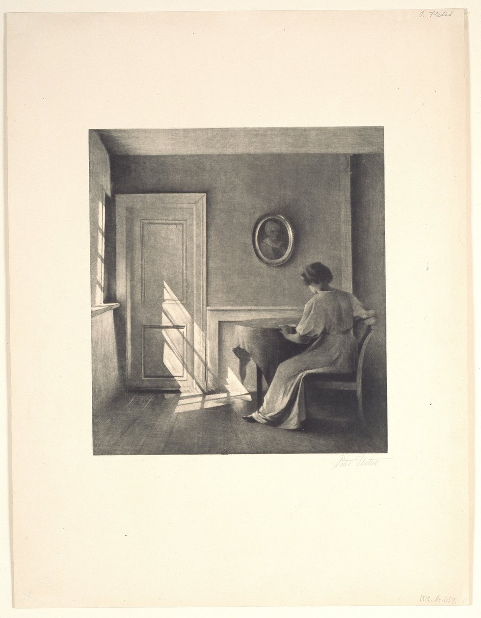 Solskinn på en dør av Peter Vilhelm Ilsted