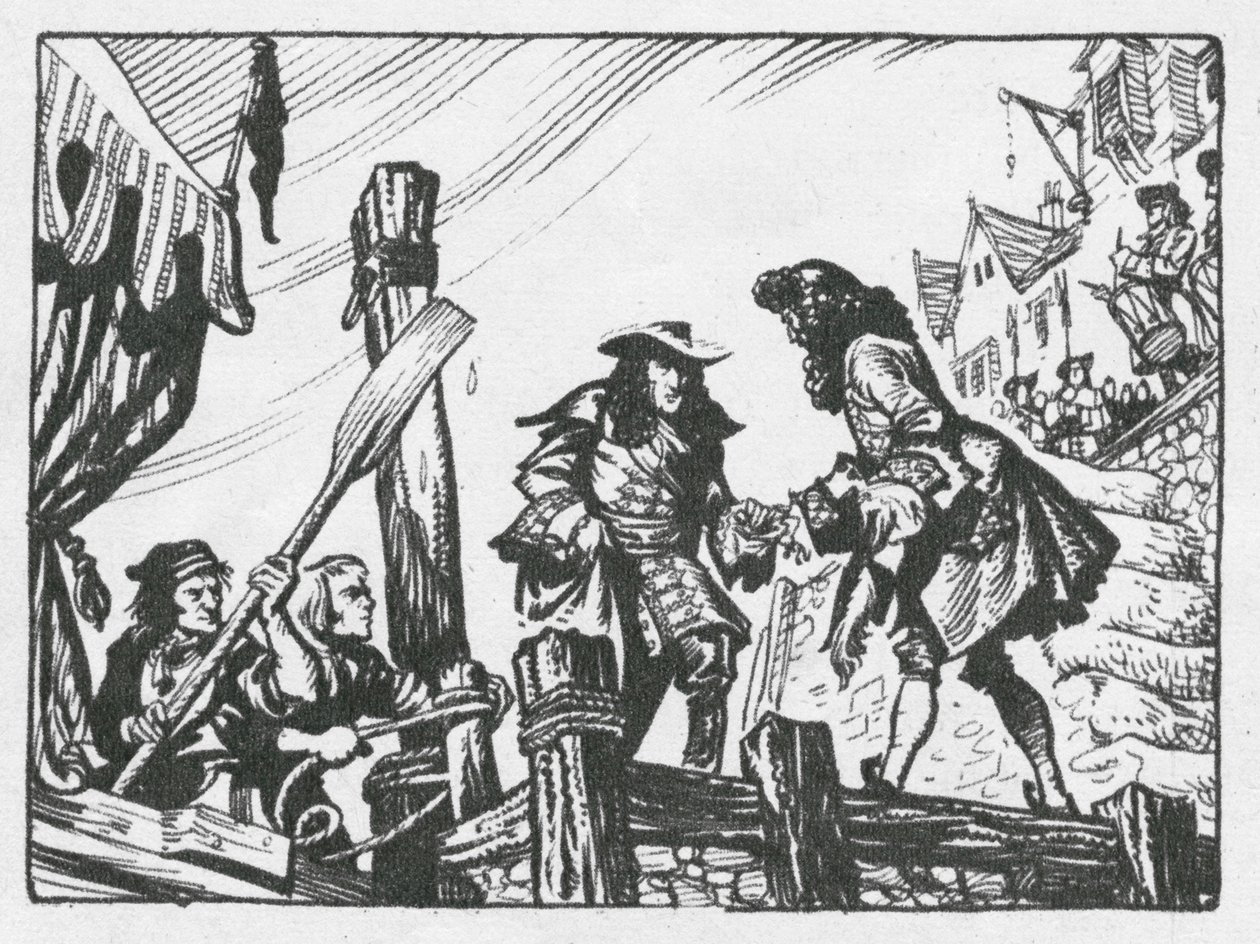 Brixham, der William, prins av Orange, landet i 1688 for å gjøre krav på den engelske tronen (lito) av Peter Jackson