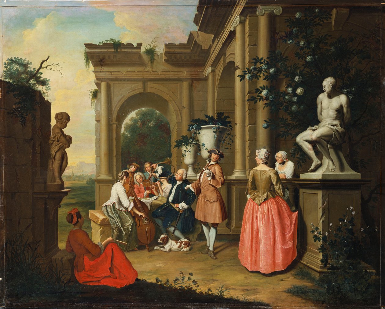 En konsert av en portiko, 1739 av Peter Jacob Horemans