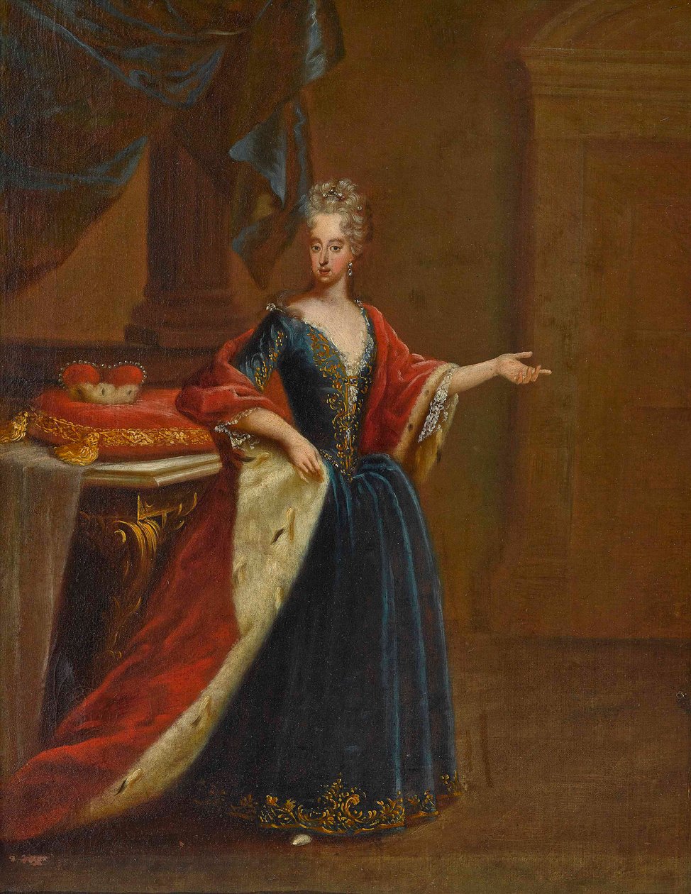 Portrett av Maria Antonia av Østerrike 1669-1692, kurfyrste av Bayern. av Peter Jacob Horemans