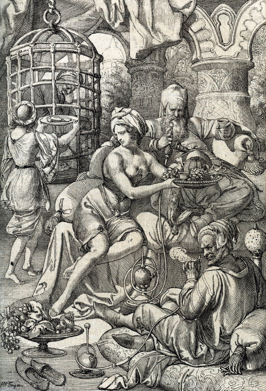 Sultan Bayezid I (eller Bajazet av Peter Johann Nepomuck Geiger
