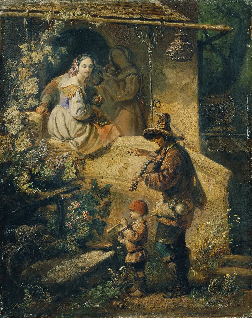 Idylle (italienske tiggermusikere) av Peter Johann Nepomuk Geiger