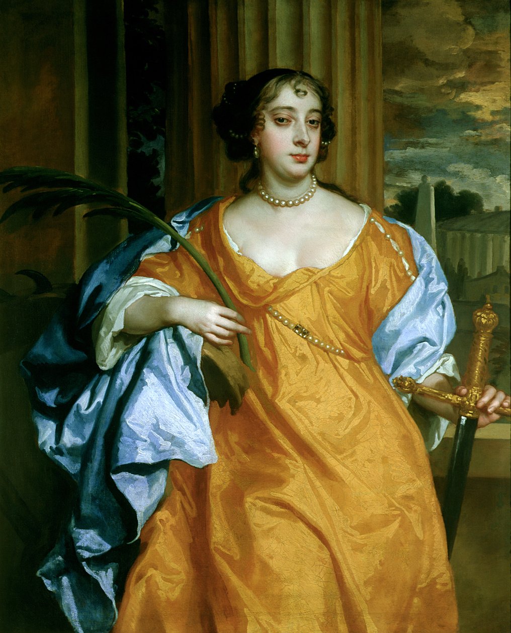 Barbara Villiers, hertuginne av Cleveland som St. Katarina av Alexandria, ca. 1665-70 av Peter Lely