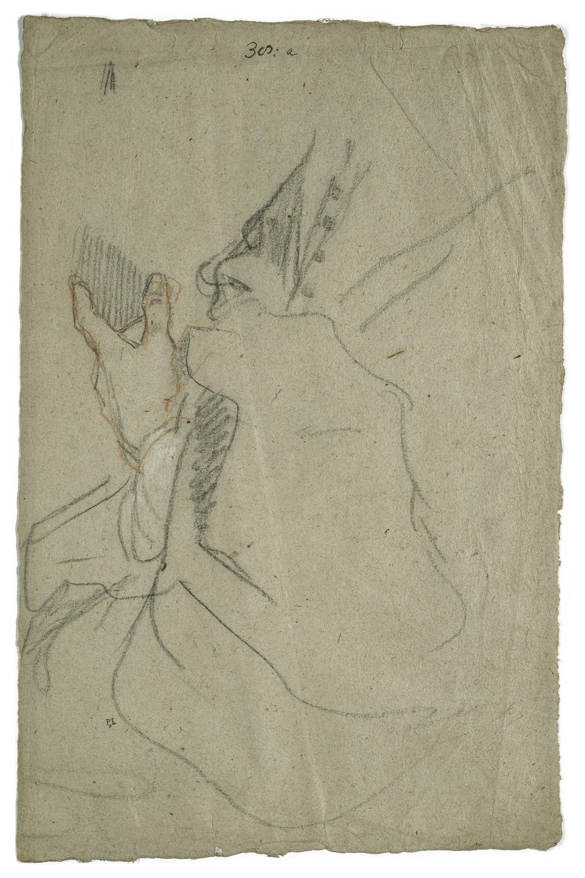 Draperi og hånd, ca. 1650 av Peter Lely