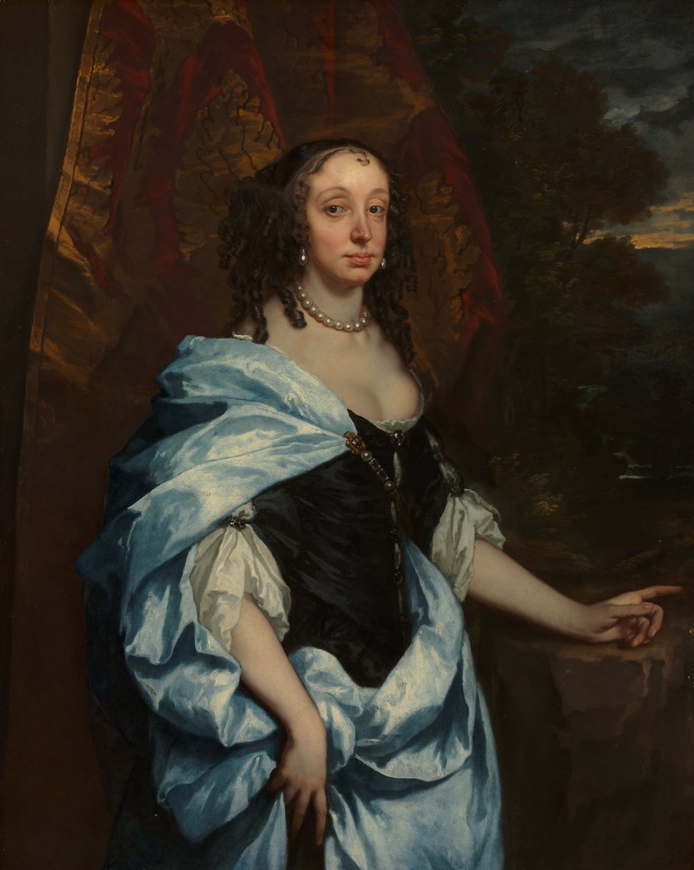 Portrett av fru Leneve, ca. 1657 (olje på lerret) av Peter Lely