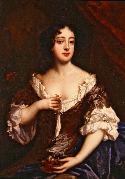 Portrett av en dame (olje på lerret) av Peter Lely