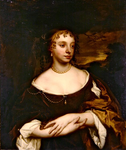 Portrett av en ung dame (olje på lerret) av Peter Lely