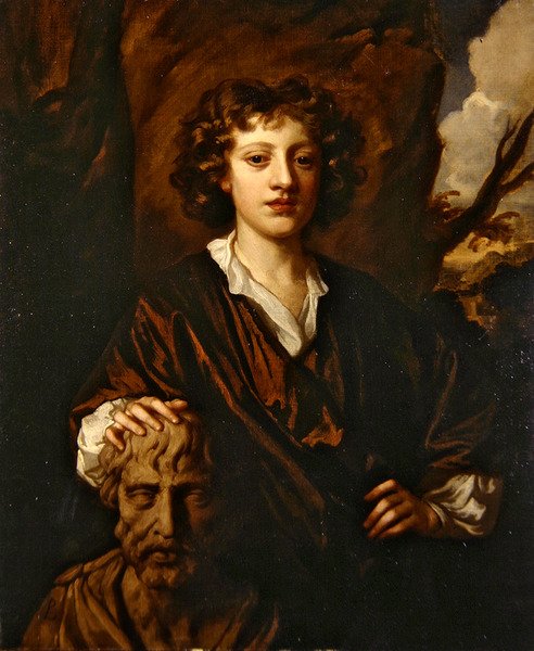 Portrett av en ung mann (olje på lerret) av Peter Lely