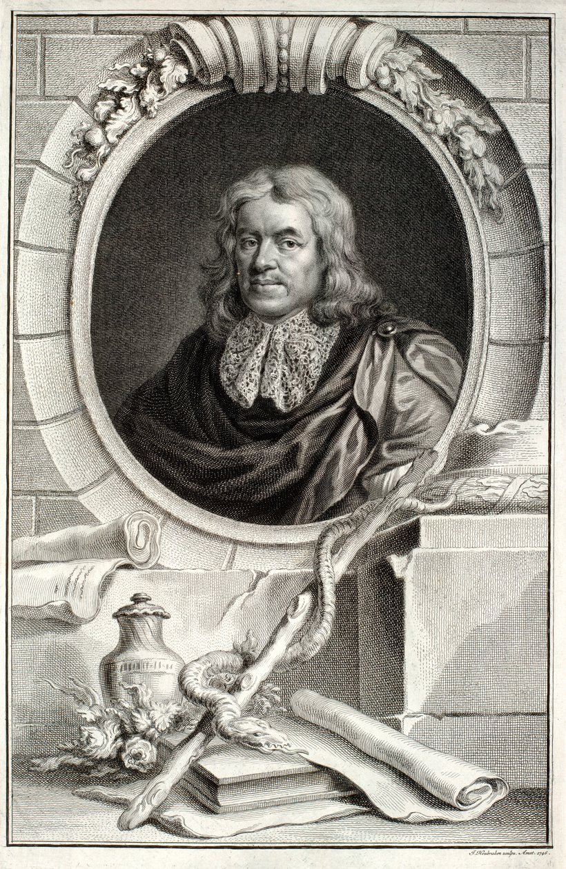 Thomas Sydenham, gravert av Jacobus Houbraken (1698-1780) utgitt i Amsterdam, 1746 av Peter Lely