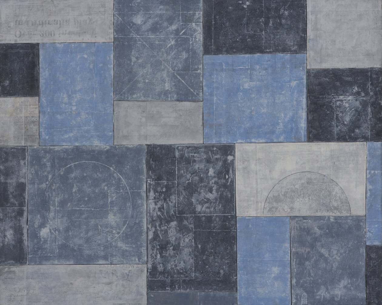 Uctio No.9 Lamorna, 2002 (collage og akryl) av Peter McClure