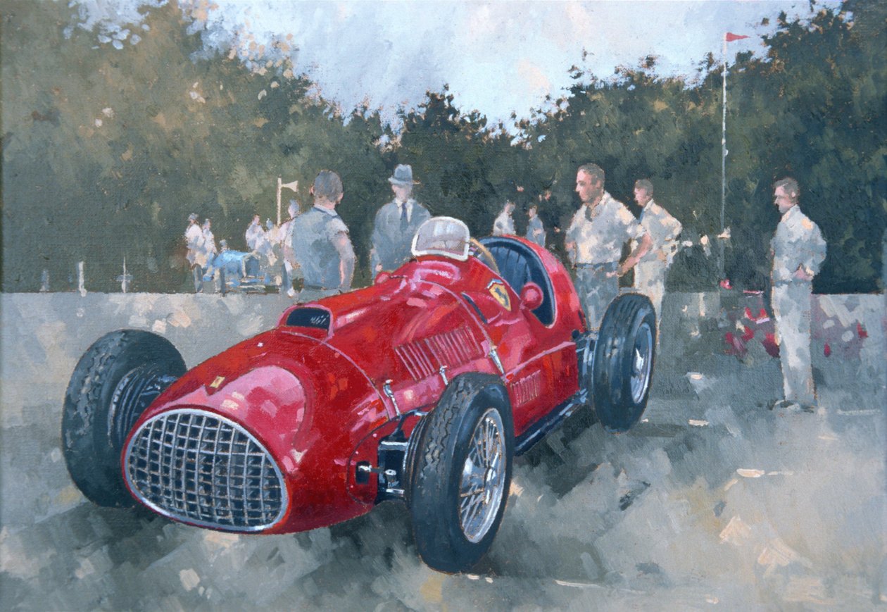 1951 Ferrari (olje på lerret) av Peter Miller