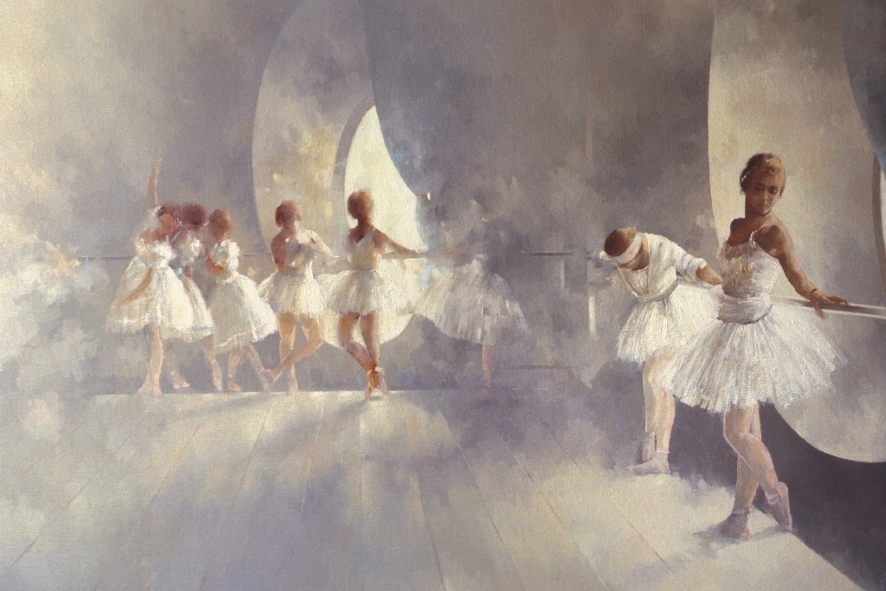 Ballettstudio (olje på lerret) av Peter Miller