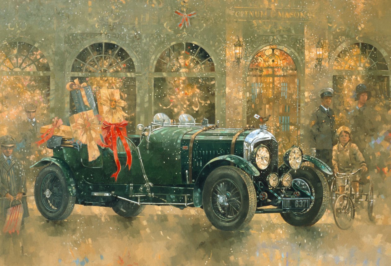 Christmas at Fortnum and Masons (olje på lerret) av Peter Miller