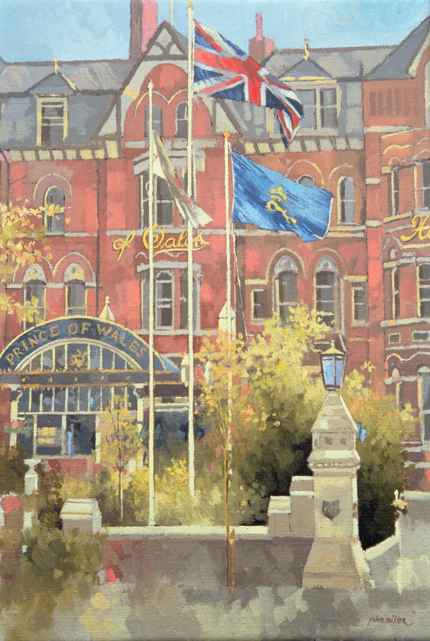 Flagg utenfor Prince of Wales, Southport av Peter Miller