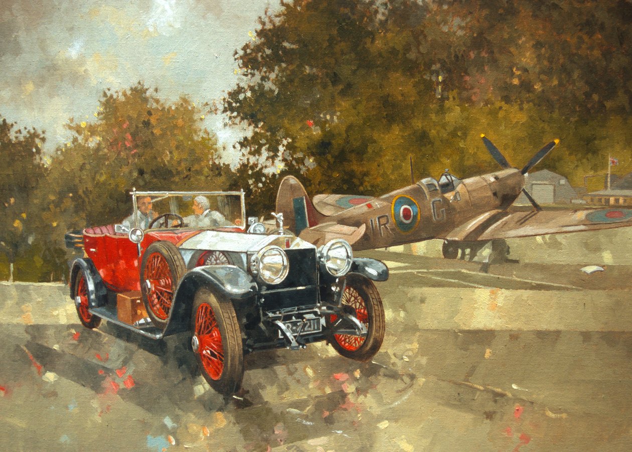 Ghost and Spitfire (olje på lerret) av Peter Miller
