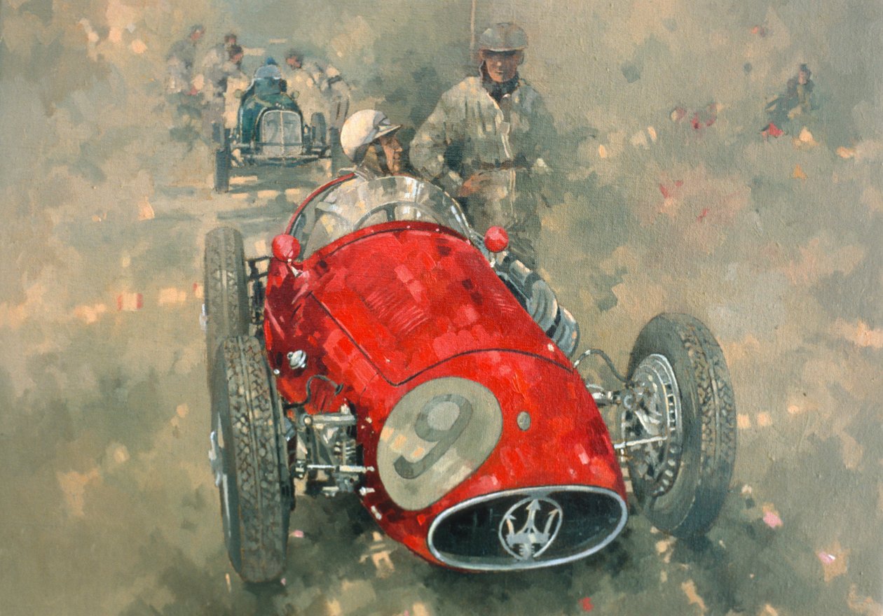 Goodwood 54 Roy Salvadori (olje på lerret) av Peter Miller