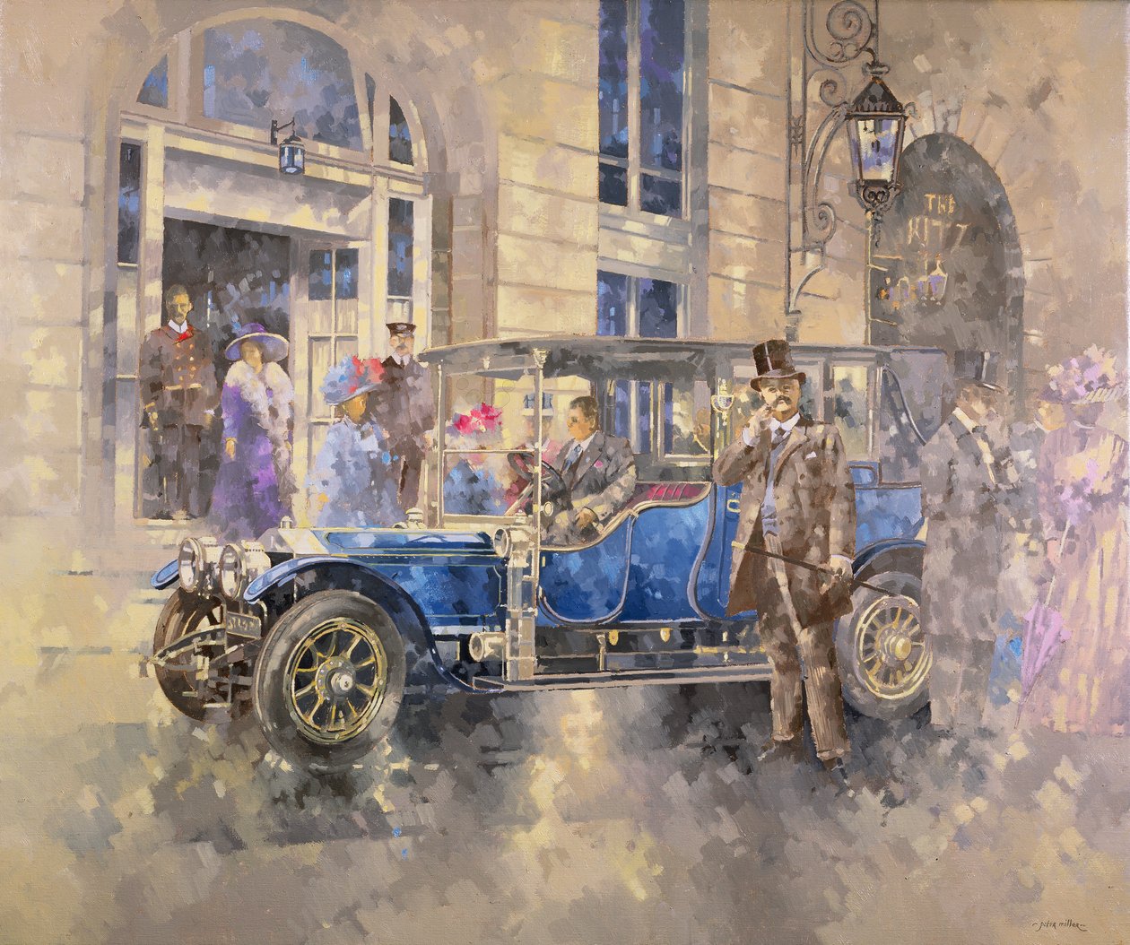 Outside the Ritz (olje på lerret) av Peter Miller