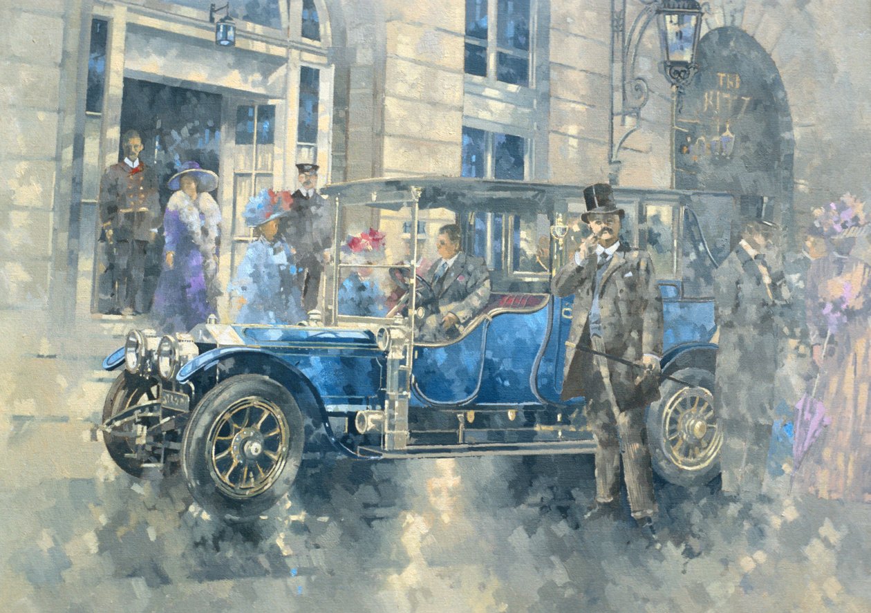 Outside the Ritz (olje på lerret) av Peter Miller