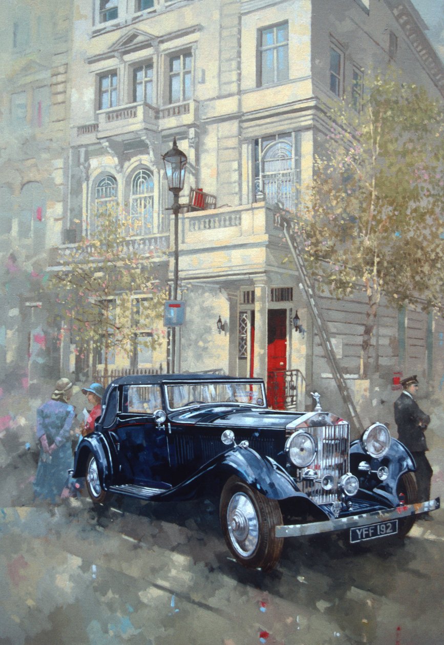 Phantom II into Queens Gate Mews (olje på lerret) av Peter Miller