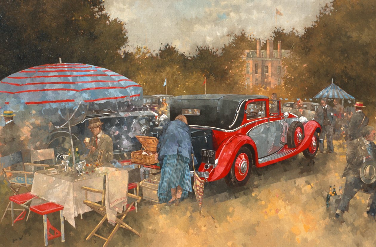 Piknik på Althorp (olje på lerret) av Peter Miller