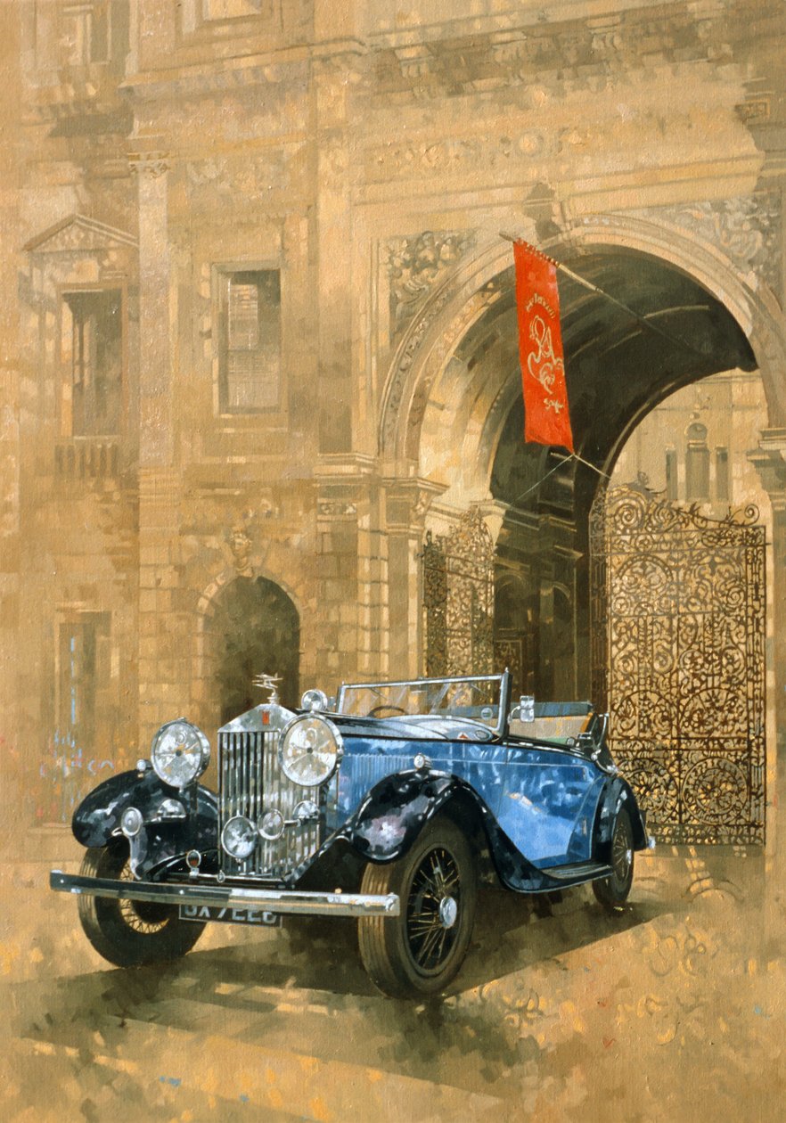 Rolls Royce ved Royal Academy (olje på lerret) av Peter Miller