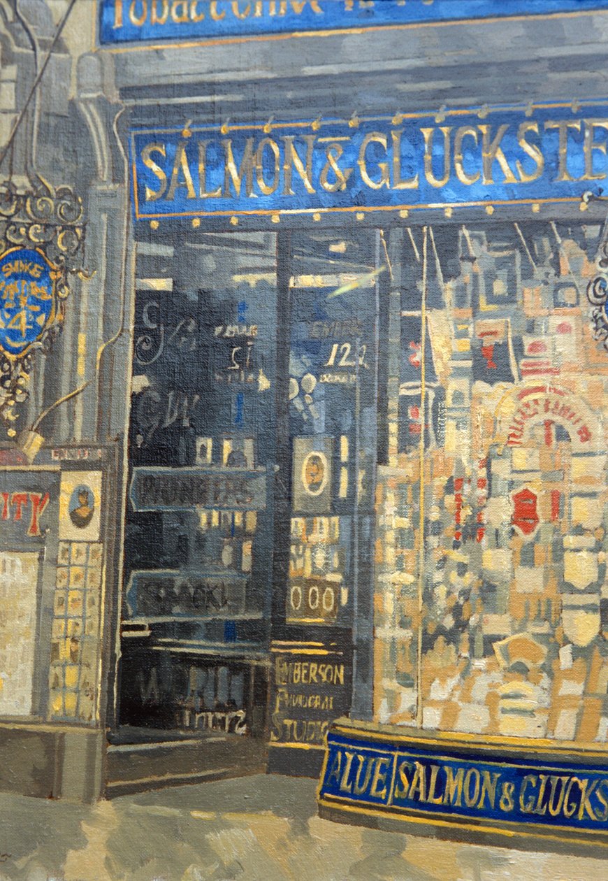 Salmon and Gluckstein, Oxford Street (olje på lerret) av Peter Miller