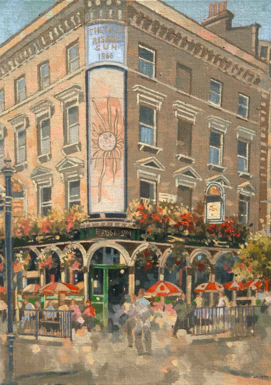 The Rising Sun, Marylebone (olje på lerret) av Peter Miller