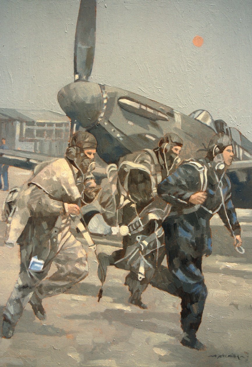 When the Bell Rings (olje på lerret) av Peter Miller