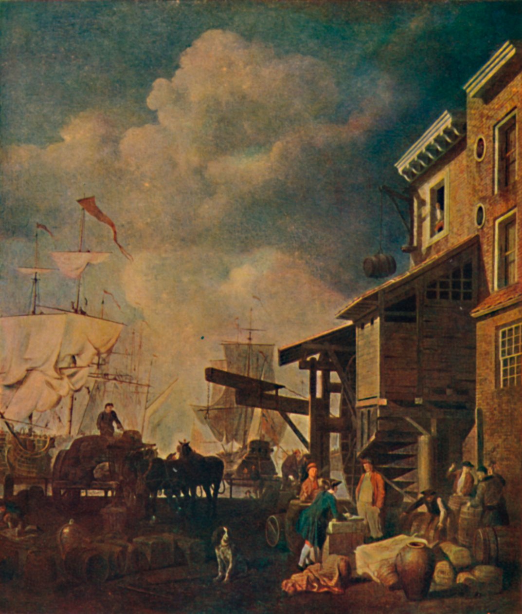 The Old East India Wharf, London Bridge, c1700-1740, 1904 av Peter Monamy