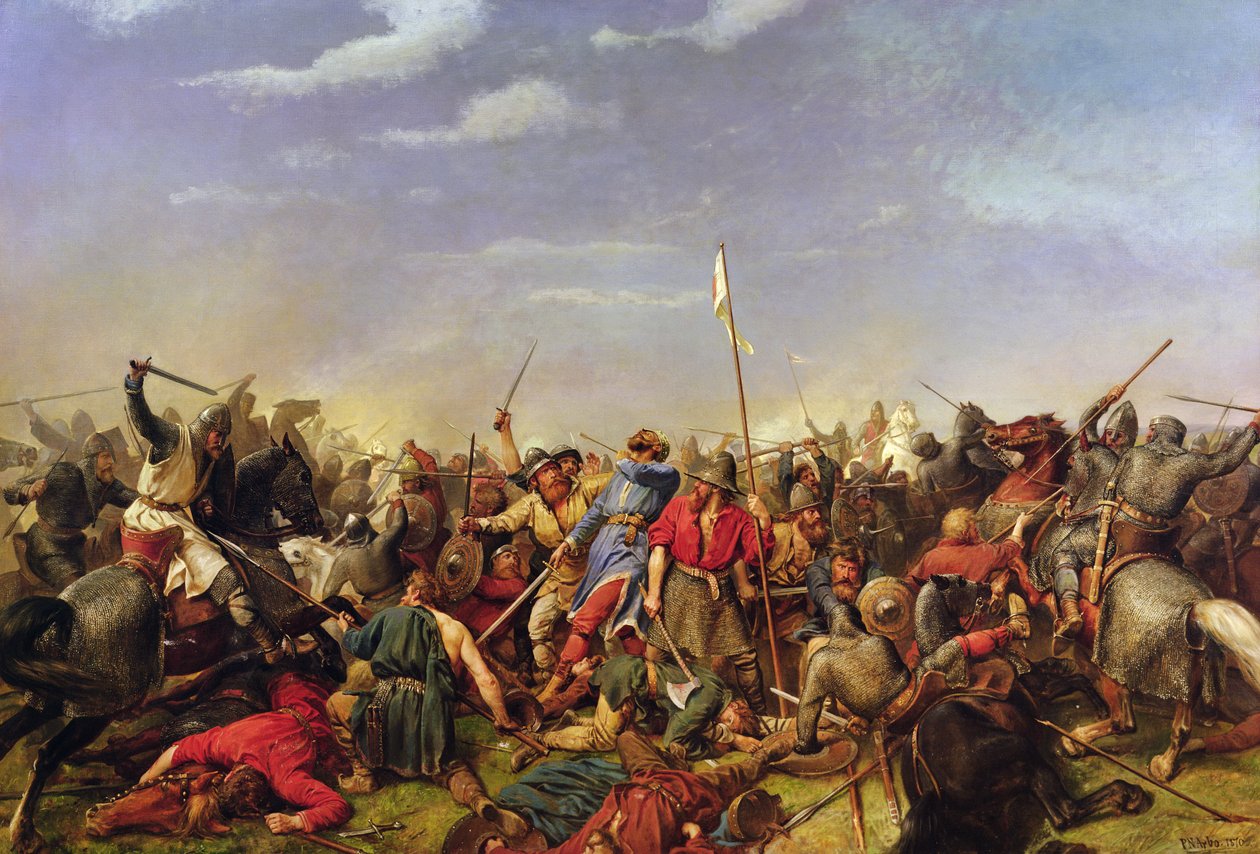 Slaget ved Stamford Bridge av Peter Nicolai Arbo