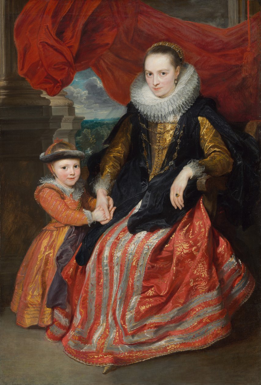 Susanna Fourment og datteren hennes av Peter P. & Dyck Anthony Van (1599-1641) Rubens