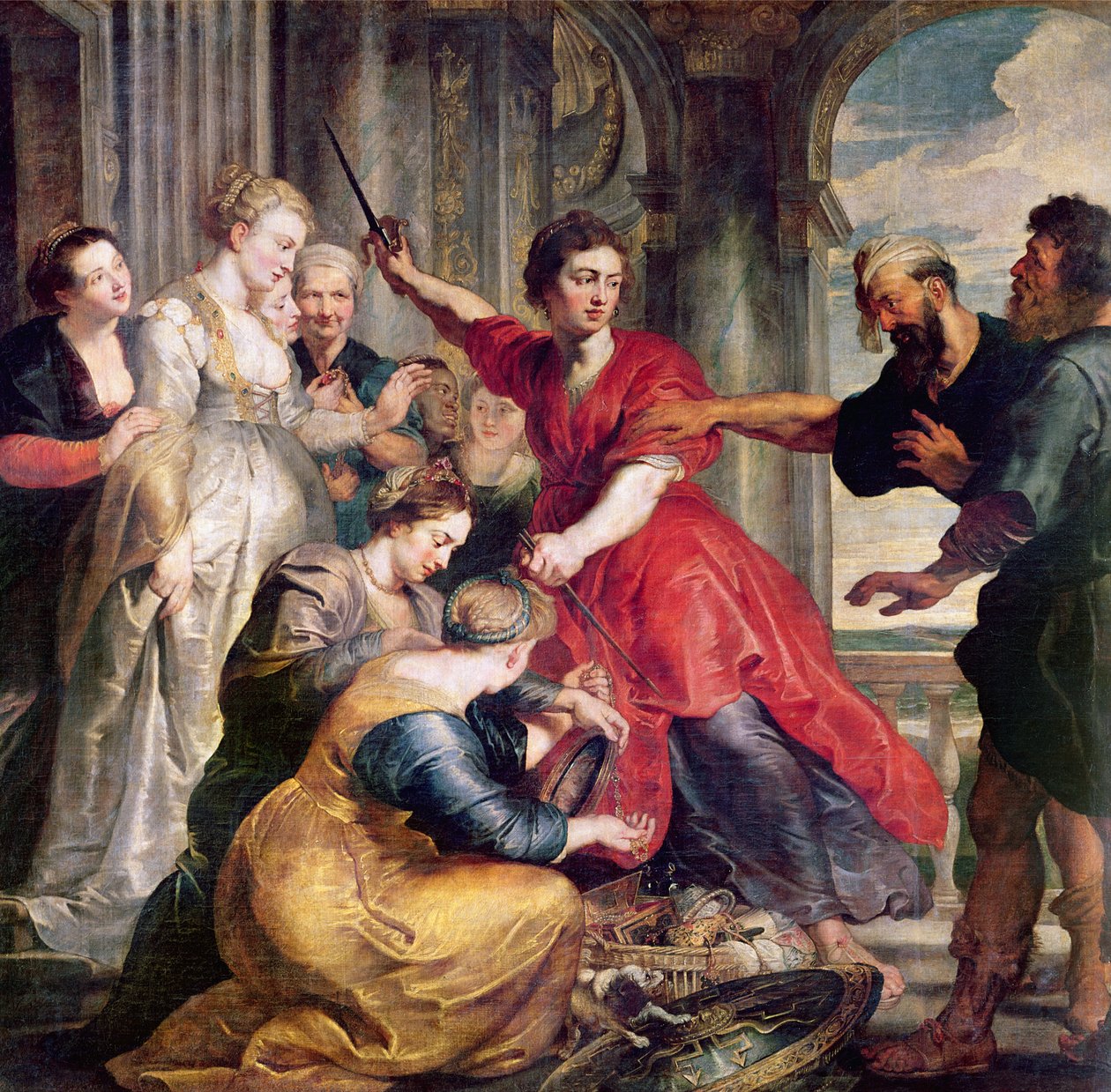 Akilles oppdaget av Odyssevs, ca. 1617 av Peter P. & Dyck, Anthony Van Rubens