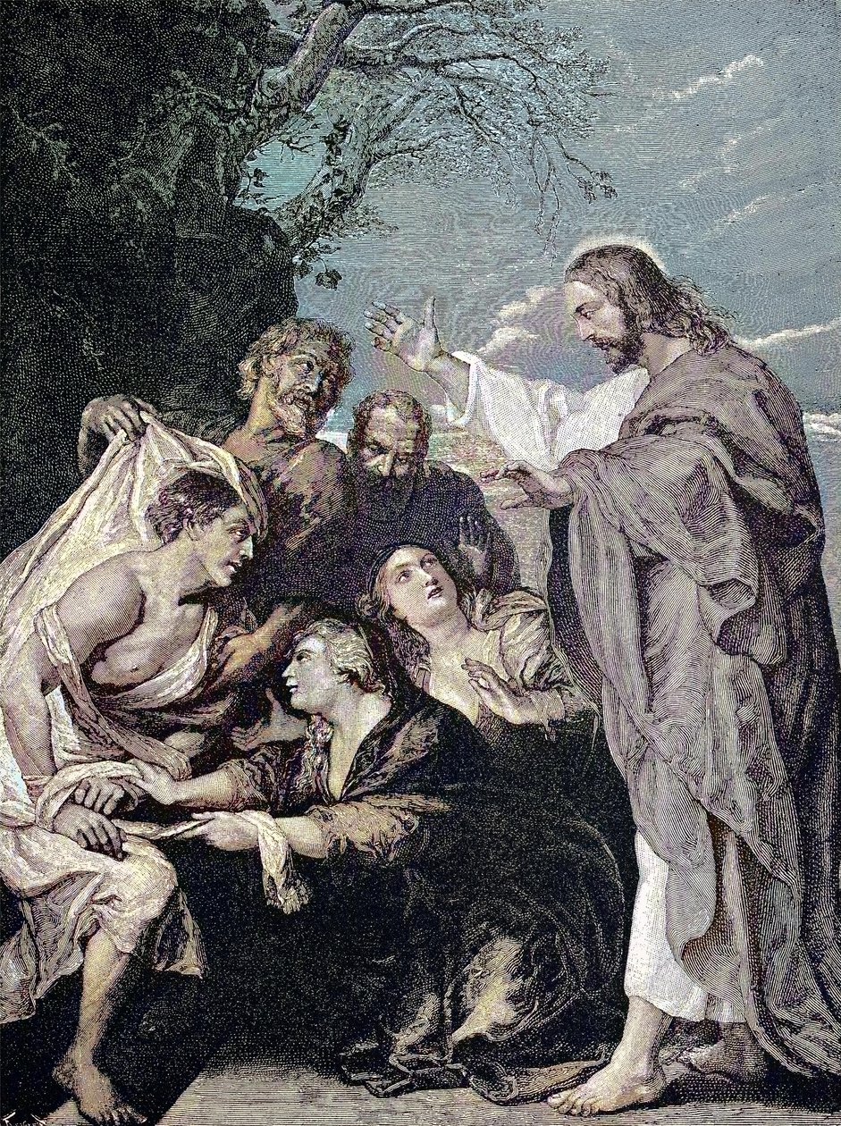 Christ Raising Lazarus, maleri av Peter Paul Rubens, 28. juni 1577, 30. mai 1640 av Peter Paul (after) Rubens