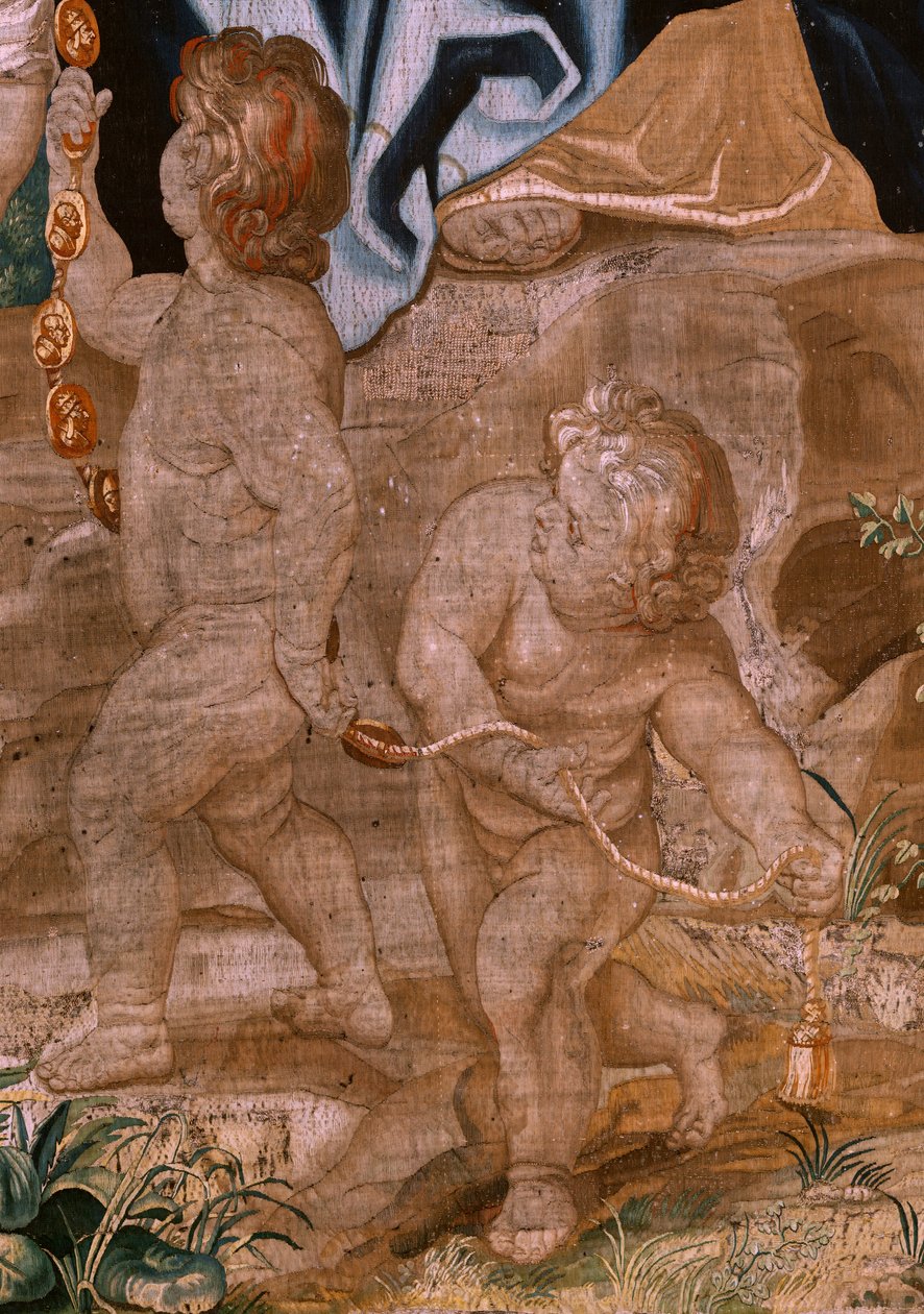 flamsk billedvev. Serien Nattverdens triumf. Arvefølgen av pavene (La sucesión de los papas). Attende billedvev i serien. Modell Peter Paul Rubens. 1626-1628. Produksjon Jan II Raes, Hans Vervoert, Brussel av Peter Paul (after) Rubens